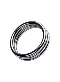 Металлическое эрекционное кольцо с рёбрышками размера L - ToyFa - в Благовещенске купить с доставкой