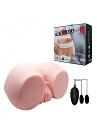 Телесный мастурбатор с двумя любовными тоннелями и вибрацией - Baile - в Благовещенске купить с доставкой