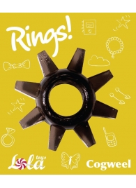 Чёрное эрекционное кольцо Rings Cogweel - Lola Games - в Благовещенске купить с доставкой