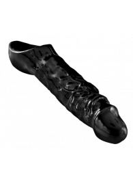 Чёрная увеличивающая насадка на член Mamba Cock Sheath Packaged - 16,5 см. - XR Brands - в Благовещенске купить с доставкой