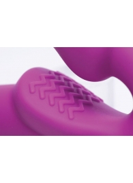 Ярко-розовый безремневой вибрострапон Evoke Vibrating Strapless Silicone Strap-on Dildo - XR Brands - купить с доставкой в Благовещенске