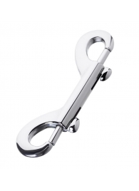 Серебристый двухсторонний карабин TOYFA Metal - ToyFa - купить с доставкой в Благовещенске