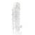 Закрытая прозрачная рельефная насадка Crystal sleeve - 13 см. - Erowoman-Eroman - в Благовещенске купить с доставкой
