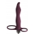 Бордовая вибронасадка для двойного проникновения Flirtini - 15,9 см. - Lola Games - купить с доставкой в Благовещенске