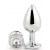 Серебристая анальная втулка с прозрачным кристаллом - 7,1 см. - Dream Toys - купить с доставкой в Благовещенске