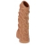 Телесная насадка с венками и открытой головкой Nude Sleeve S - 10 см. - KOKOS - в Благовещенске купить с доставкой