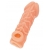 Телесная закрытая насадка с венками Cock Sleeve Size L - 17,6 см. - KOKOS - в Благовещенске купить с доставкой