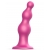 Розовая насадка Strap-On-Me Dildo Plug Beads size L - Strap-on-me - купить с доставкой в Благовещенске