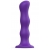 Фиолетовая насадка Strap-On-Me Dildo Geisha Balls size XL - Strap-on-me - купить с доставкой в Благовещенске