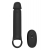 Черная насадка-удлинитель с вибрацией Vibrating Extender With Remote - Dream Toys - в Благовещенске купить с доставкой