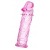 Розовая насадка фаллической формы - 12,5 см. - A-toys - в Благовещенске купить с доставкой