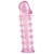 Розовая насадка на пенис с шипами - 12,5 см. - A-toys - в Благовещенске купить с доставкой