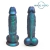 Синий фаллоимитатор с шиммером - 17 см. - Bior toys