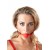 Силиконовый кляп-шар на чёрных ремешках Red Gag silicone - Orion - купить с доставкой в Благовещенске