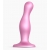 Розовая насадка Strap-On-Me Dildo Plug Curvy size M - Strap-on-me - купить с доставкой в Благовещенске