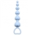 Голубая анальная цепочка Heart s Beads Blue - 18 см. - Lola Games