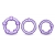 Набор из 3 фиолетовых эрекционных колец Stay Hard Beaded Cockrings - Blush Novelties - в Благовещенске купить с доставкой