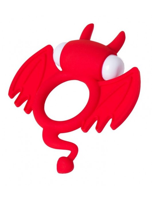 Красное эрекционное кольцо на пенис JOS COCKY DEVIL - JOS - в Благовещенске купить с доставкой