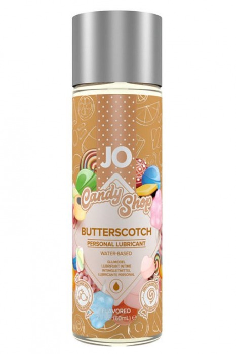 Смазка на водной основе Candy Shop Butterscotch с ароматом ирисок - 60 мл. - System JO - купить с доставкой в Благовещенске