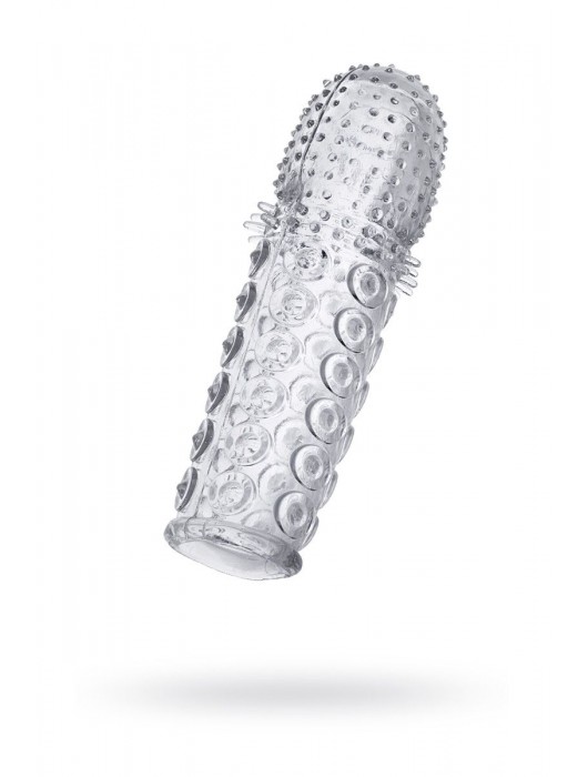 Прозрачная закрытая гелевая насадка - 13,5 см. - Toyfa Basic - в Благовещенске купить с доставкой