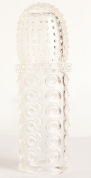 Прозрачная закрытая гелевая насадка - 13,5 см. - Toyfa Basic - в Благовещенске купить с доставкой