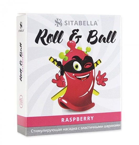 Стимулирующий презерватив-насадка Roll   Ball Raspberry - Sitabella - купить с доставкой в Благовещенске