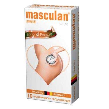 Розовые презервативы Masculan Ultra Long Pleasure с колечками, пупырышками и продлевающим эффектом - 10 шт. - Masculan - купить с доставкой в Благовещенске