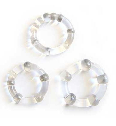 Набор из 3 прозрачных эрекционных колечек - Erowoman-Eroman - в Благовещенске купить с доставкой