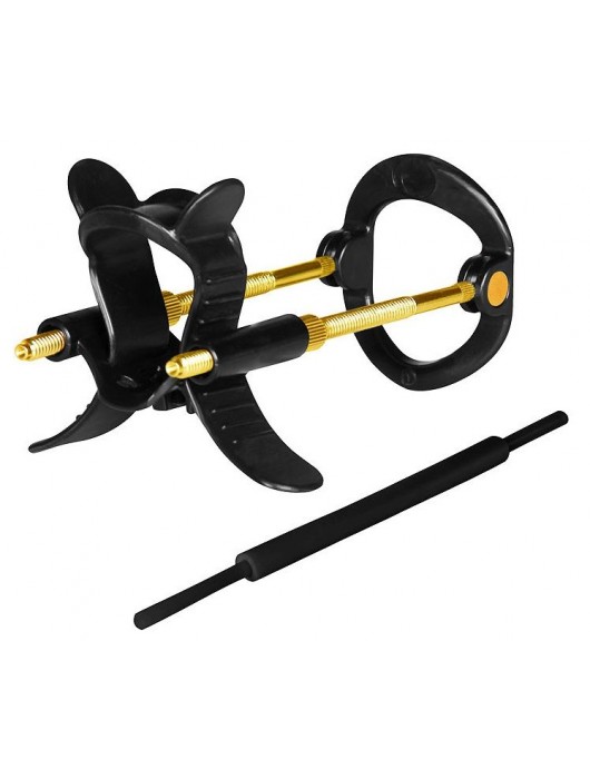 Черно-золотистый экстендер для пениса Sex Expert - Sex Expert - в Благовещенске купить с доставкой