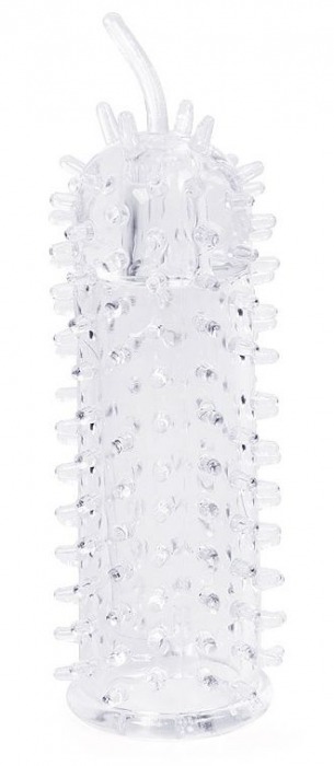 Закрытая рельефная насадка Crystal sleeve с усиками - 12 см. - Erowoman-Eroman - в Благовещенске купить с доставкой