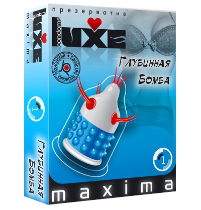 Презерватив LUXE Maxima  Глубинная бомба  - 1 шт. - Luxe - купить с доставкой в Благовещенске