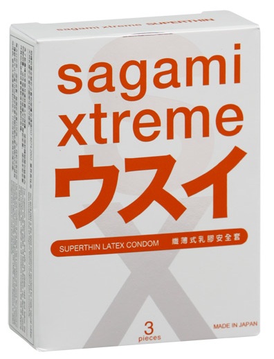 Ультратонкие презервативы Sagami Xtreme SUPERTHIN - 3 шт. - Sagami - купить с доставкой в Благовещенске