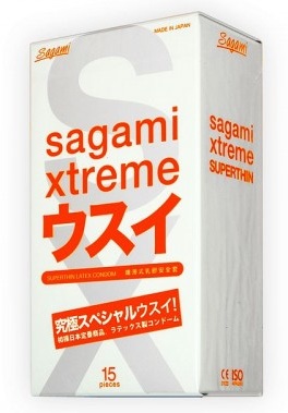 Ультратонкие презервативы Sagami Xtreme SUPERTHIN - 15 шт. - Sagami - купить с доставкой в Благовещенске