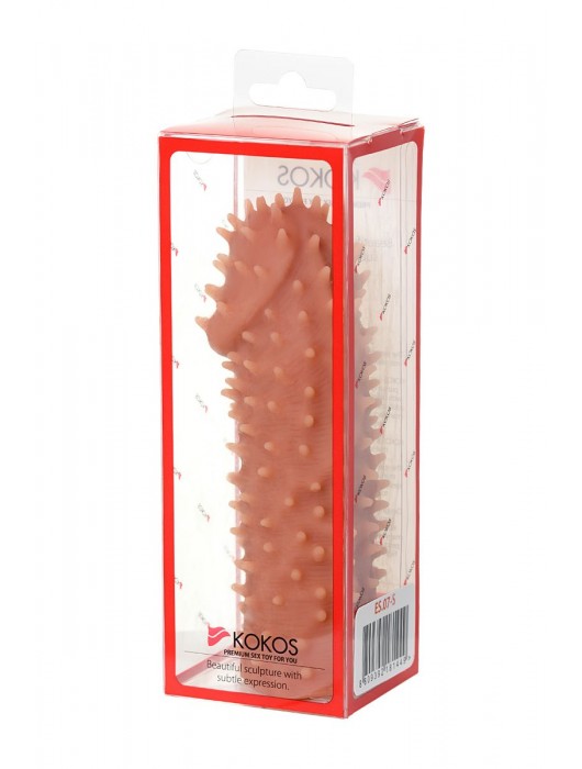 Телесная реалистичная насадка KOKOS Extreme Sleeve 07 с дополнительной стимуляцией - 12,7 см. - KOKOS - в Благовещенске купить с доставкой