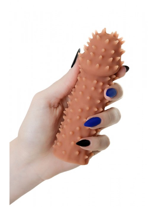 Телесная реалистичная насадка KOKOS Extreme Sleeve 07 с дополнительной стимуляцией - 12,7 см. - KOKOS - в Благовещенске купить с доставкой