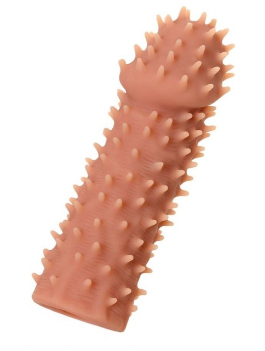 Телесная реалистичная насадка KOKOS Extreme Sleeve 07 с дополнительной стимуляцией - 12,7 см. - KOKOS - в Благовещенске купить с доставкой