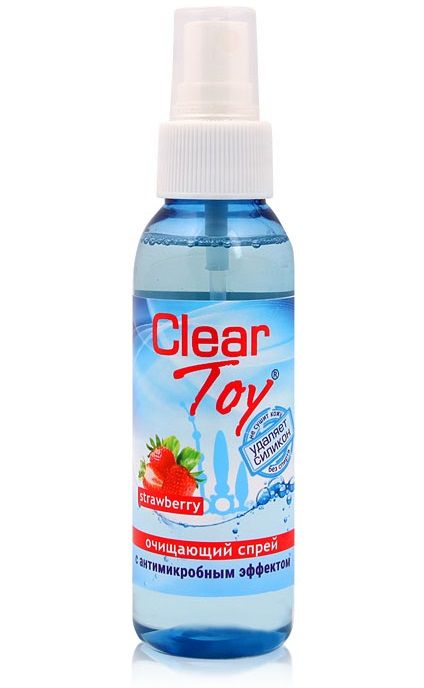 Очищающий спрей для игрушек CLEAR TOY Strawberry - 100 мл. - Биоритм - купить с доставкой в Благовещенске