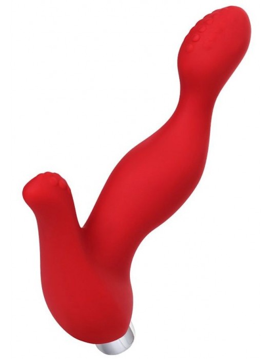 Красный силиконовый вибростимулятор простаты Proman - 12,5 см. - ToyFa - в Благовещенске купить с доставкой