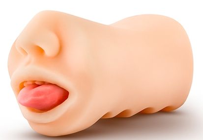 Телесный мастурбатор-ротик с язычком Oral Anne - Blush Novelties - в Благовещенске купить с доставкой