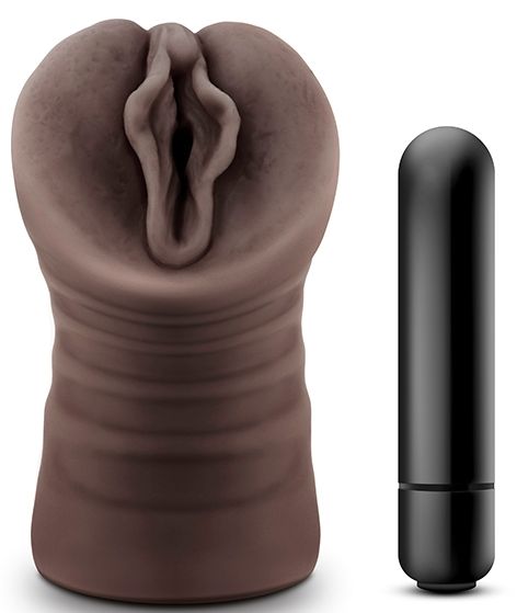 Коричневый мастурбатор-вагина Alexis - Blush Novelties - в Благовещенске купить с доставкой