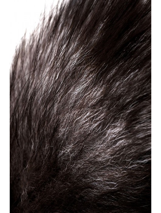 Серебристая металлическая анальная втулка с хвостом чернобурой лисы - размер S - ToyFa - купить с доставкой в Благовещенске