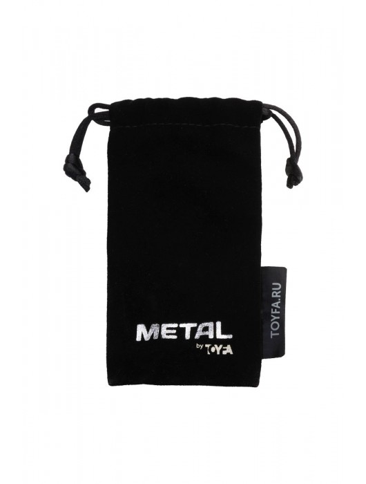 Серебристая конусовидная анальная пробка с фиолетовым кристаллом - 7 см. - ToyFa - купить с доставкой в Благовещенске