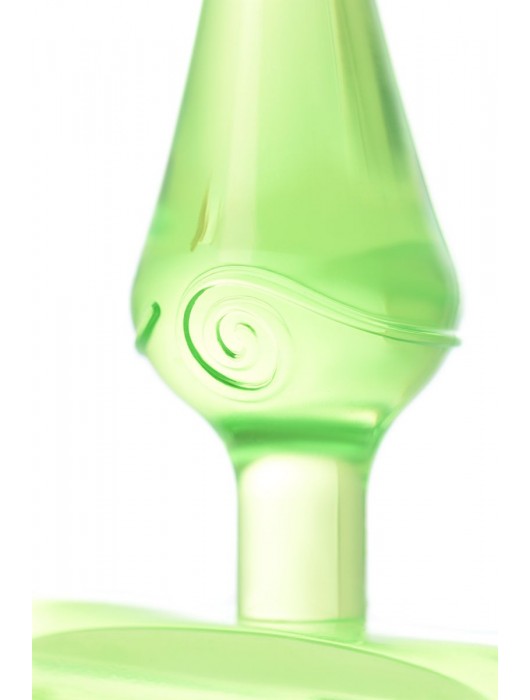 Зеленая анальная втулка с ограничителем - 6,5 см. - Toyfa Basic