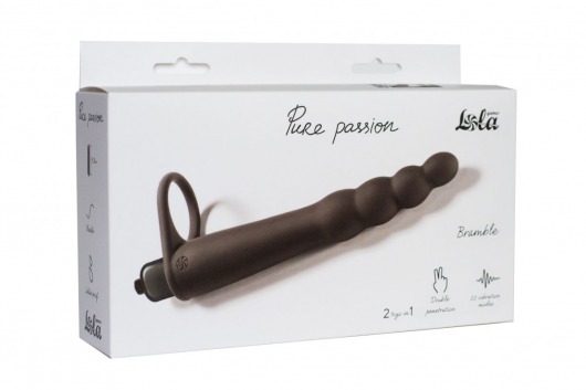 Черная вибронасадка для двойного проникновения Bramble - 16,5 см. - Lola Games - купить с доставкой в Благовещенске