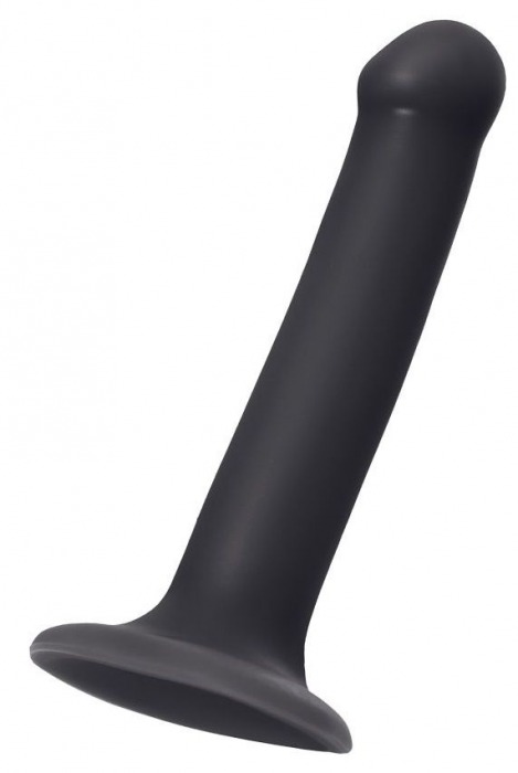 Черный фаллос на присоске Silicone Bendable Dildo M - 18 см. - Strap-on-me - купить с доставкой в Благовещенске