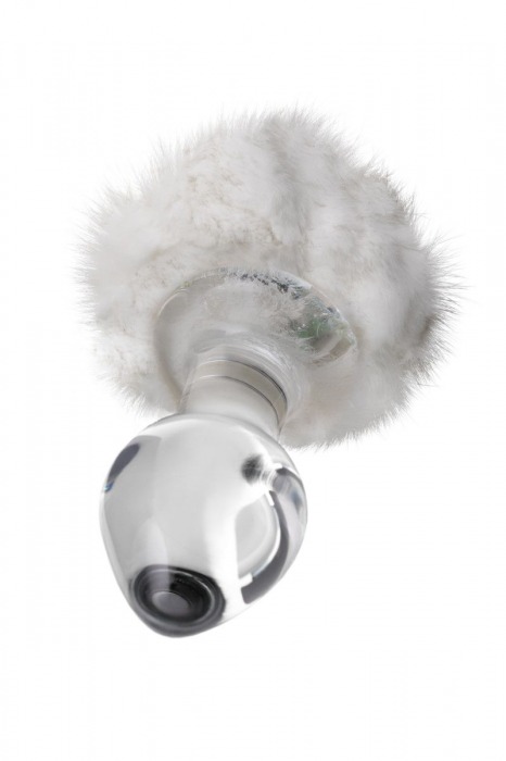 Стеклянная анальная втулка с хвостиком - 9,5 см. - Sexus - купить с доставкой в Благовещенске