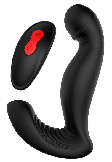 Черный вибромассажер простаты SWIRLING P-PLEASER - Dream Toys - в Благовещенске купить с доставкой