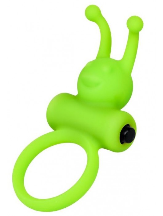 Зеленое эрекционное виброкольцо на пенис Cock Ring - A-toys - в Благовещенске купить с доставкой
