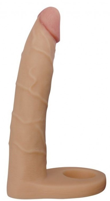 Телесная насадка-фаллоимитатор для двойного проникновения - 17 см. - Lovetoy - купить с доставкой в Благовещенске