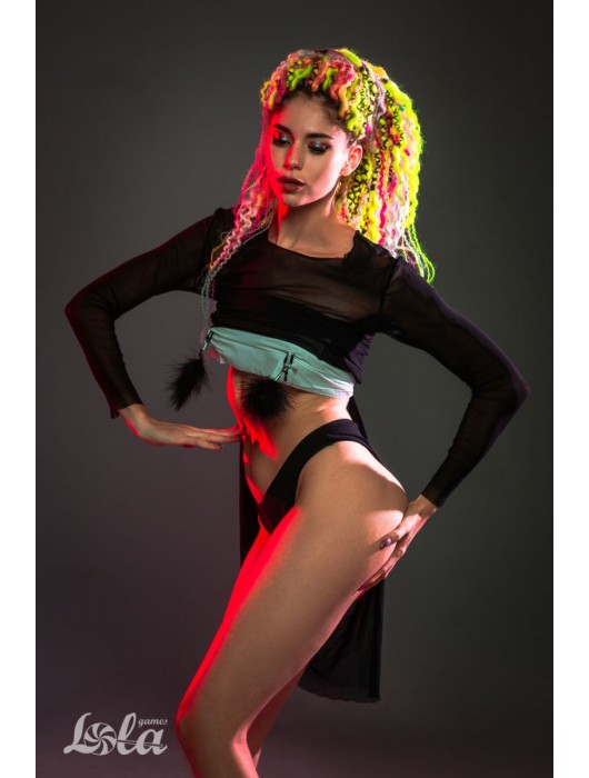 Зажимы на соски с черным пухом Euphoric - Lola Games - купить с доставкой в Благовещенске